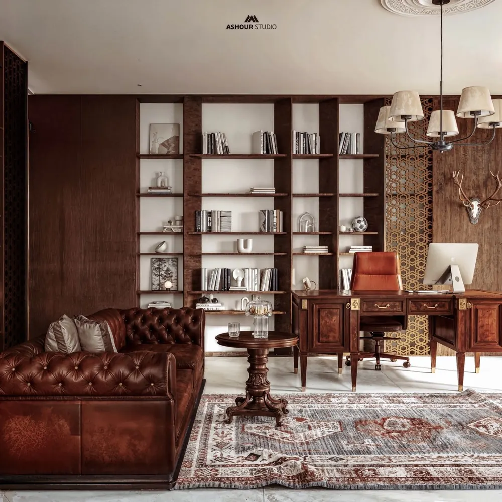 Classic Library & Study by Ashour Studio